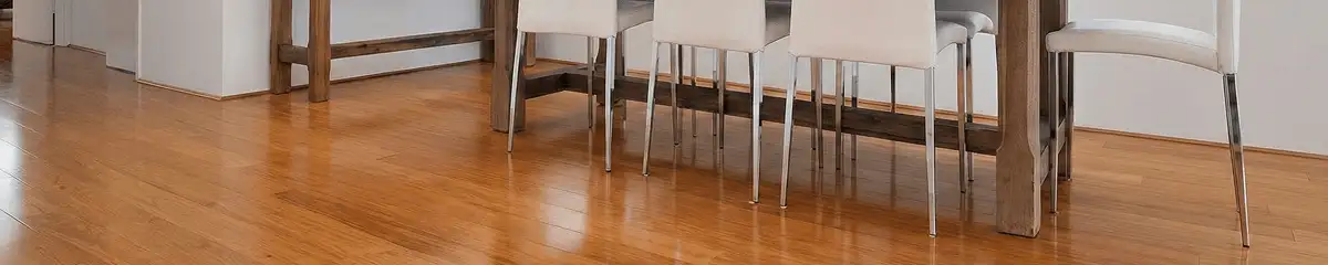 Professionally installed and refinished bamboo flooring in a residential home, showcasing smooth finish and natural wood tones in Fort Collins, CO