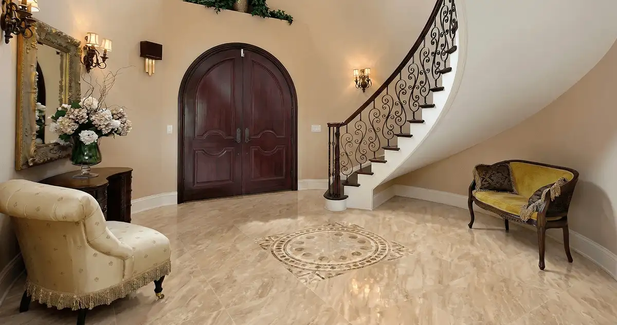 Entrance hall with professionally installed ceramic tile flooring in Fort Collins CO